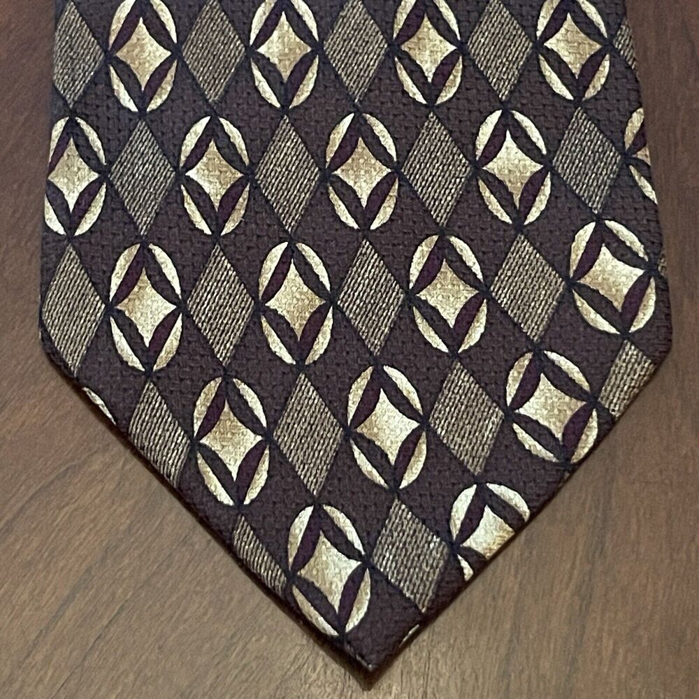 Vintage Zinc Hand Made 100% Silk Men’s Neck Tie Made In Korea